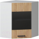 Шкаф навесной для кухни Genesis Мебель Алиса Craft угловой 600 со стеклом (белый/дуб золотой) - 