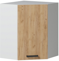 Шкаф навесной для кухни Genesis Мебель Алиса Craft угловой 600 глухой (белый/дуб золотой) - 