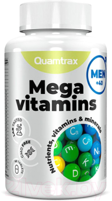 Витаминно-минеральный комплекс Quamtrax Mega Vitamins Men 40+ (60таб)