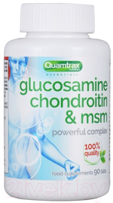 Комплекс для суставов и связок Quamtrax Glucosamine Chondroitine & Msm (90таб)
