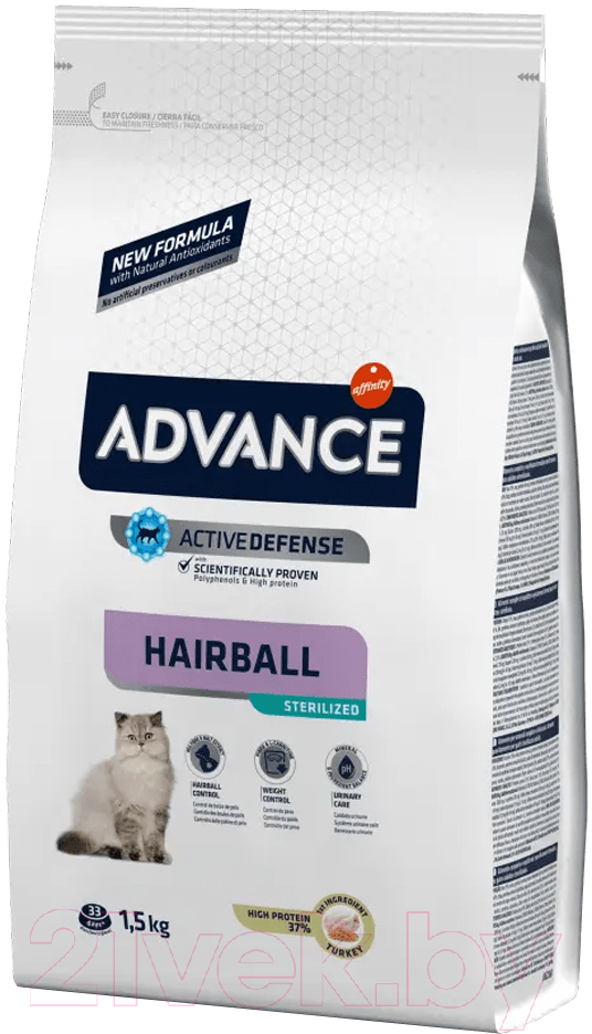 Сухой корм для кошек Advance Sterilized индейка и ячмень