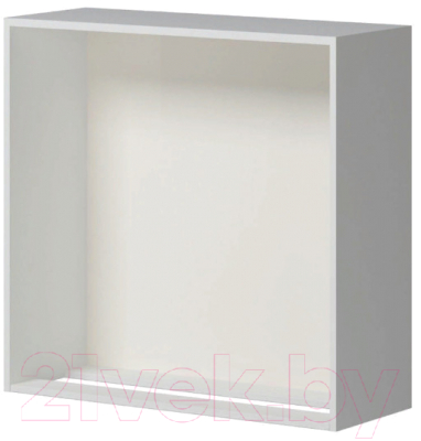Шкаф навесной для кухни Genesis Мебель Алиса Каспий 600 2 двери сушка (белый/каспий темный)