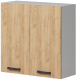 Шкаф навесной для кухни Genesis Мебель Алиса Craft 800 сушка (белый/дуб золотой) - 