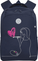 Школьный рюкзак Grizzly RG-366-3 (синий) - 