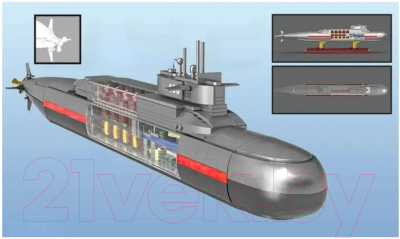 Изображение товара Сборная модель Zhe Gao Military Подводная лодка Тип 092 Xia-Class / QJ5063