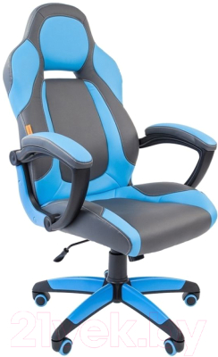 Кресло геймерское Chairman Game 20 (серый/голубой)