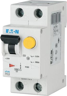 Дифференциальный автомат Eaton PFL6 1P+N 20А 30мА B 6кА 2М / 286432