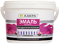 Эмаль Лакра Акриловая для радиаторов (2.4кг, белый глянец) - 