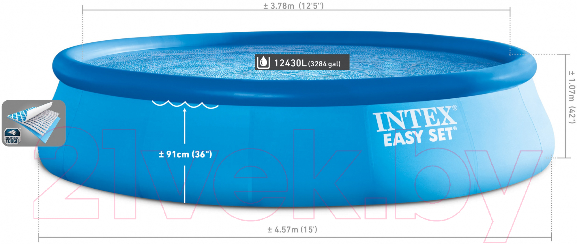 Надувной бассейн Intex Easy Set / 26166NP