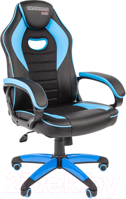 Кресло геймерское Chairman Game 16 (черный/голубой)