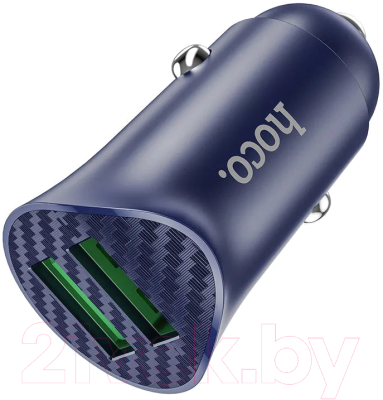 Адаптер питания автомобильный Hoco Z39 (синий)