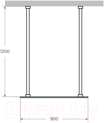 Душевая стенка Cezares LIBERTA-L-2-90-120-BR-Cr