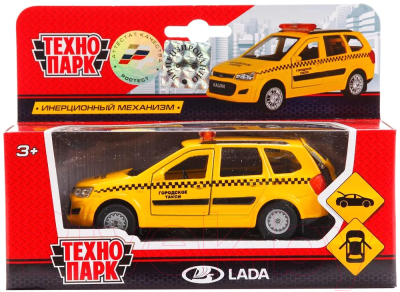 Автомобиль игрушечный Технопарк Lada Kalina Cross Такси / SB-16-46-T-WB