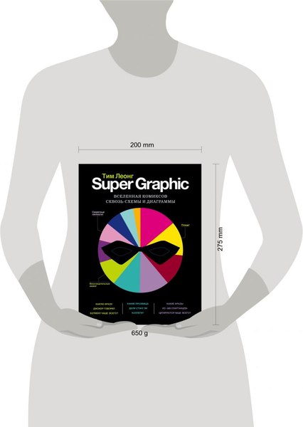 Книга Бомбора Super Graphic. Вселенная комиксов сквозь схемы и диаграммы (Леонг Тим)