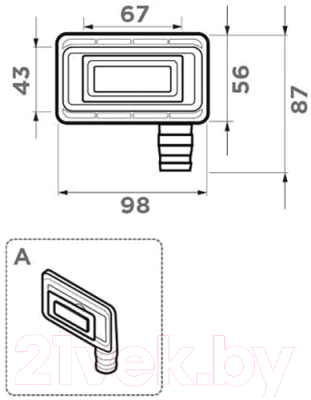 Перелив для сифона Omoikiri OV-02-IN (4956770)