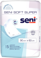 Пеленка одноразовая впитывающая Seni Soft 90x60 (5шт) - 