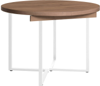 Обеденный стол Millwood Лофт Лондон D110-150x110x76 (дуб табачный Craft/металл белый) - 