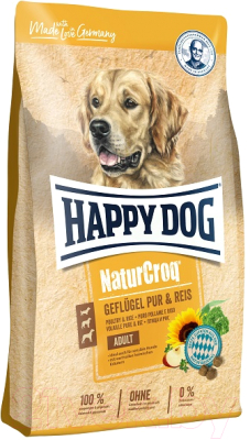 Сухой корм для собак Happy Dog NaturCroq Geflugel Pur&Reis / 61023 (11кг)