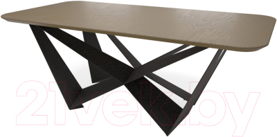 Обеденный стол Millwood Бабочка 220x110x75 (дуб табачный Craft/металл черный)