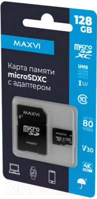 Карта памяти Maxvi microSDXC 128GB class 10 UHS-I (3)