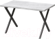 Обеденный стол Millwood Лофт Хьюстон Л 120x70x75 (бетон/металл черный) - 