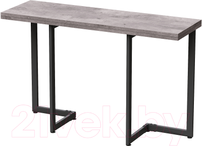 Обеденный стол Millwood Арлен 1 38-76x110x76 (бетон/металл черный)