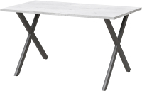 Обеденный стол Millwood Лофт Хьюстон Л18 100x70 (ателье светлое/металл черный) - 