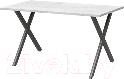 Обеденный стол Millwood Лофт Хьюстон Л18 120x70 (ателье светлое/металл черный)