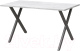 Обеденный стол Millwood Лофт Хьюстон Л18 130x80 (бетон/металл черный) - 