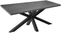 Обеденный стол Millwood Кейптаун 180x90x75 (антрацит/металл черный) - 