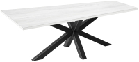 Обеденный стол Millwood Кейптаун 200x100x75 (дуб белый Craft/металл черный) - 