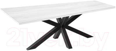 Обеденный стол Millwood Кейптаун 200x100x75 (дуб белый Craft/металл черный)