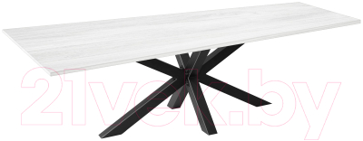 Обеденный стол Millwood Кейптаун 250x120x75 (дуб белый Craft/металл черный)