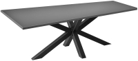 Обеденный стол Millwood Кейптаун 200x100x75 (антрацит/металл черный) - 