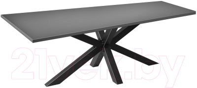 Обеденный стол Millwood Кейптаун 220x110x75 (антрацит/металл черный)