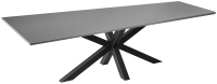 Обеденный стол Millwood Кейптаун 250x120x75 (антрацит/металл черный) - 