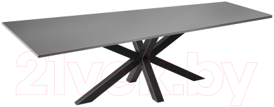 Обеденный стол Millwood Кейптаун 250x120x75 (антрацит/металл черный)
