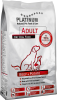 Сухой корм для собак PLATINUM Adult Говядина с картофелем (5кг) - 