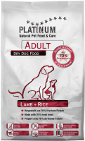 Сухой корм для собак PLATINUM Adult ягненком и рисом (5кг) - 