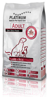 Сухой корм для собак PLATINUM Adult ягненком и рисом (5кг)