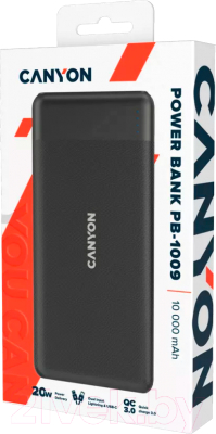 Портативное зарядное устройство Canyon PB-109 / CNE-CPB1009B (черный)