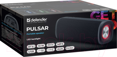 Портативная колонка Defender Pulsar / 65777 (черный)