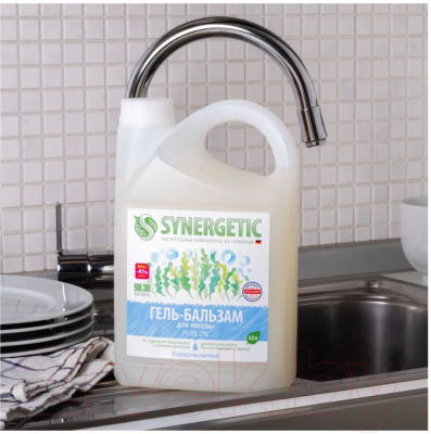 Средство для мытья посуды Synergetic Гель-бальзам биоразлагаемый Pure 0% (3.5л)