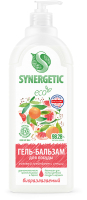 Средство для мытья посуды Synergetic Гель-бальзам биоразлагаемый Розовый грейпфрут и специи (1л) - 