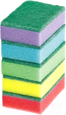 Изображение товара Набор губок для мытья посуды Мультидом ПМ62-62 (5шт)