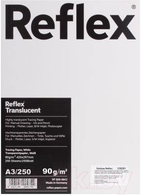 Калька Reflex Paper А3, 90 г/м / R17310 (250л, белый)