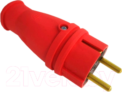 Изображение товара Вилка штепсельная Элект В 16-001 7820 (красный)
