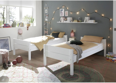 Изображение товара Односпальная кровать ВудГрупп Саунд (белый)