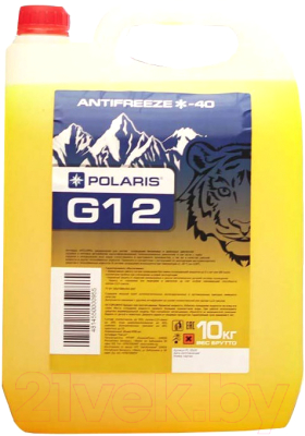 Антифриз Polaris Auto G12 / PL05100 (10кг, желтый)