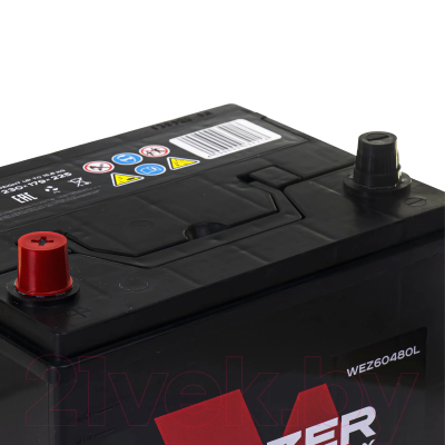 Автомобильный аккумулятор Wezer 480A JIS R+ / WEZ60480L (60 А/ч)